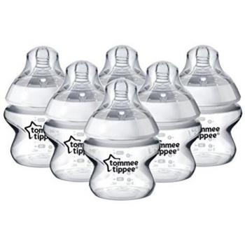 Tommee Tippee Biberones Closer to Nature, 150 ml, 6 Unidades, Transparente