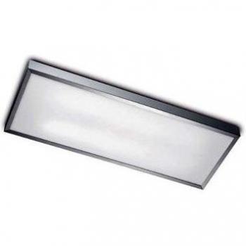 Leds C4 La Creu Toledo 240 - Lámpara de techo de exterior con cristal satinado, color aluminio