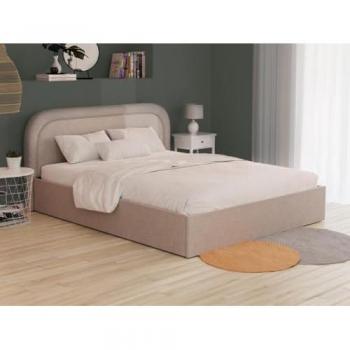 Canapé abatible 160 x 200 cm - Tela bouclette - Beige - FIREZA
