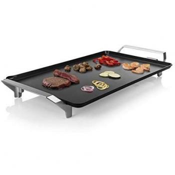 Princess 103120 Table Chef Premium XXL, Plancha extragrande 60 x 36 cm, cocina sin aceite de aluminio fundido con revestimiento antiadherente, Asas frías al tacto, Termostato regulable, 2500 W, Negro