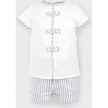 Conjunto de bebé niño azul de algodón
