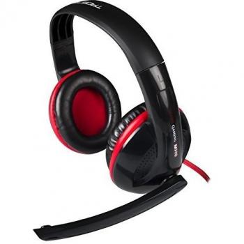 Mars Gaming MH0, Cascos para Gaming, 1, Negro Y Rojo