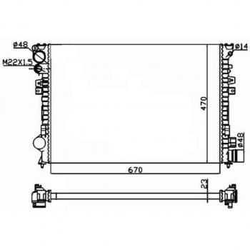 Radiador de refrigeración del motor Economy Class NRF 58958A