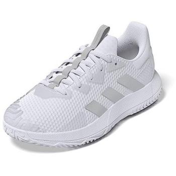 adidas SoleMatch Control Zapatilla Todas Las Superficies Mujeres - Blanco, Plateado, características: diseño específico para tenis, suela de goma para todas las superficies, amortiguación ligera, soporte en el mediopié, parte superior