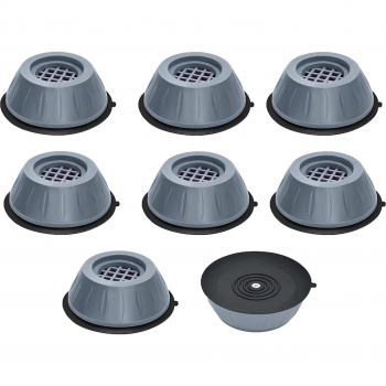 Patas Antivibración para Lavadora y Secadora - 8 Unidades - Color Gris - Protección del Suelo
