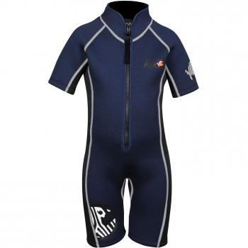iQ-Company Kids 3.0 Shortie Safari - Traje neopreno de buceo para niños, color Azul, talla 104 cm