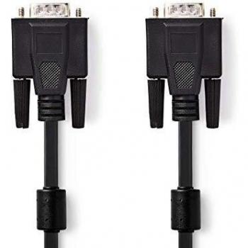 NEDIS Cable VGA Cable VGA | VGA Macho | VGA Macho | Niquelado | Resolución máxima: 1280x768 | 2.00 m | Redondo | ABS | Negro | Bolsa Polybag 2.00 m 2.00 m