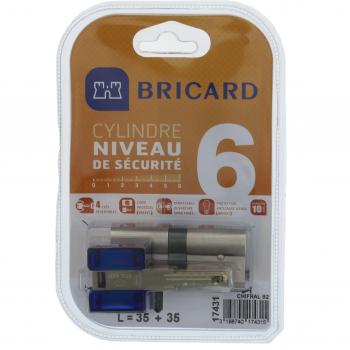Cilindro Doble Entrada Chifral S2 35+35 mm Niquelado Nivel de Seguridad 6