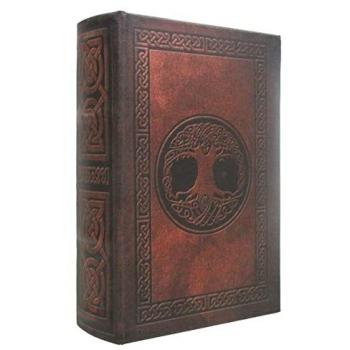 Caja Libro Árbol de la Vida - Decoración Gris 21x5x13 cm