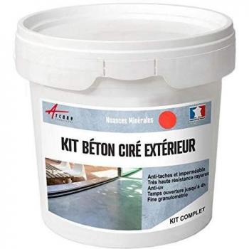 Kit de Betón Ciré Exterior Kumquat Naranja - 5 m² (2 Capas) para Suelos, Paredes, Terrazas y Escaleras - Arcane Industries
