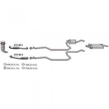Tubo de escape ERNST 313490 para Ford Fiesta 4, Mk4, 660 mm delantero