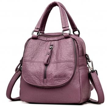 Mochila de Moda,JOSEKO Mujer Multifunción de Alta Gama Bolso de Cuero Suave de la PU Doble Capa Mochila de Gran Capacidad