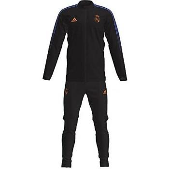 adidas Real TK Suit Tracksuit, Black, L Mens