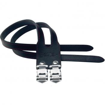 Cinelli Duo Correas para calapiés, Baby-Boys, Negro, Talla única