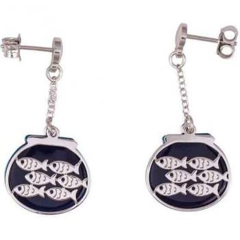 Pendientes de Plata Neckmarine con diseño de peces