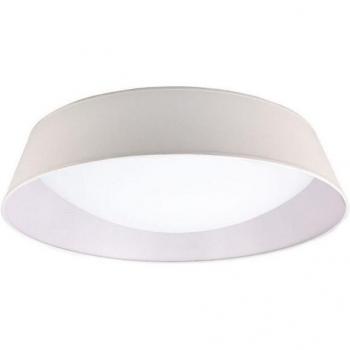 Plafón LED integrado Nordica blanco 9 bombillas 20cm, tipo de producto: plafón, características: 9 luces E27, diámetro de 20 cm, acrílico blanco con pantalla blanco marfil