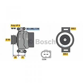 Alternador Bosch 0986048350 155 A 14 V
