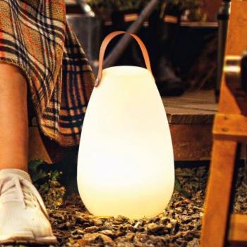 Lámpara de mesa LED Ruby con cambio de color RGB, Ø 18 cm, Dimmable y USB recargable