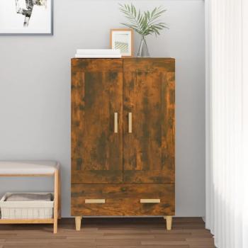 Aparador de Madera Multicapa Ahumado de Roble 70x31x115 cm