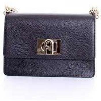Furla 1927 Mini Crossbody Bag in Black, Women's Shoulder Bag, Leather, Size: One Size, Dimensions: 20 cm