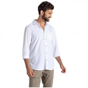 Camisa de Manga Larga Craghoppers NosiLife Nuoro II Blanca para Hombre