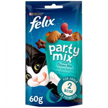 Felix Party Mix Ocean Mix Snack Para Gatos 8 X 60 Gr