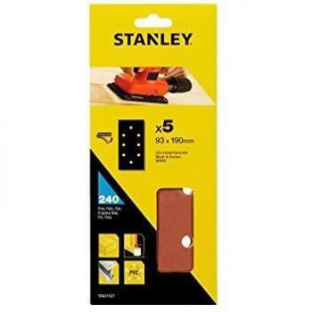 STANLEY STA31527-XJ 5 Hojas de Lija Perforadas