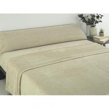 Juego Completo de Sábanas Coralina Lisa Beige para Cama de 90cm - 3 Piezas con Tacto Suave Envolvente