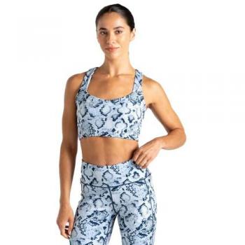 Dare2b Swift III Medium Impact Quick-Dry Sports Bra for Women - Blue XL