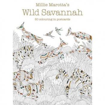 Millie Marotta's Wild Savannah Postcard Box: 50 beautiful cards for colouring in: 17