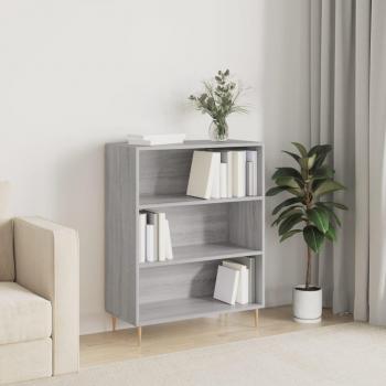 Estantería Sonoma de madera multicapa gris 69,5x32,5x90 cm