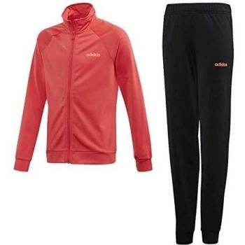 adidas Yg Entry TS Chándal, Niñas, Top:Core Pink/Black/Signal Coral Bottom:Black, 1415Y