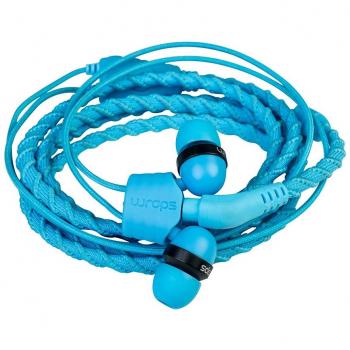 Auriculares In-Ear Wraps Clásicos con Micrófono y Pulsera Azul