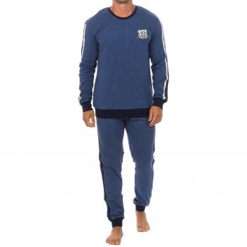 Pijama manga larga tejido tundosado A0CHG-0UX hombre