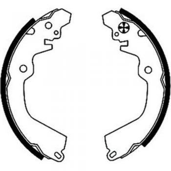 Juego de zapatas de freno HELLA 8DB 355 001-531 para Mitsubishi Galant 6, sistema de frenos Akebono