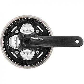 Pedalier VTT Triple 42-32-22d l170 alu sunrace fcm600 Noir