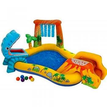 Centro de Entretenimiento Infantil Hinchable Dinosaurio 249x191x109 cm