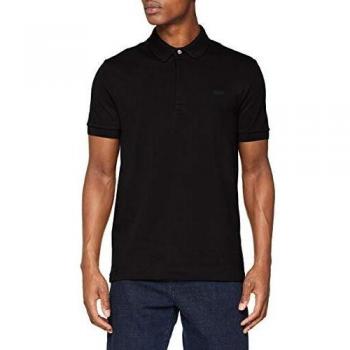 Polo Lacoste Smart Paris de hombre en algodón piqué elástico de manga corta color negro, talla 4XL