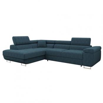 Sofá rinconero Comfivo S100 con función de descanso y caja de ropa de cama, 274x203x70cm