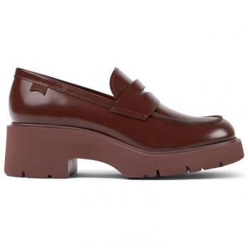 Mocasines Camper Milah en piel de mujer color marrón