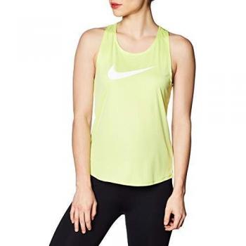 NIKE W Nk Tank Swsh Run para Mujer, XL, Limelight/White