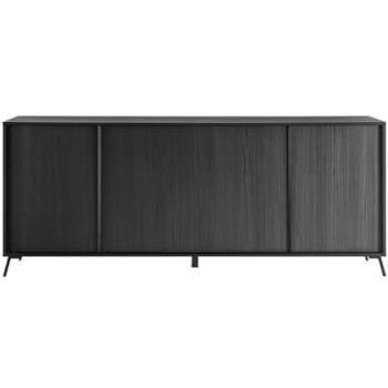 Aparador 4 Puertas City, 205 cm x 84 cm x 40 cm, Negro Melaminado
