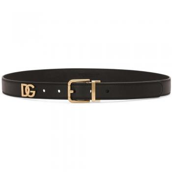 Dolce & Gabbana Women's Black Leather Belt - Size 95 CM