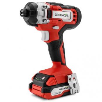 Atornillador de impacto Greencut ATD200L, batería de litio 20V, velocidad 3500rpm, portaherramientas 1/4, incluye batería y cargador, luz LED y carga rápida