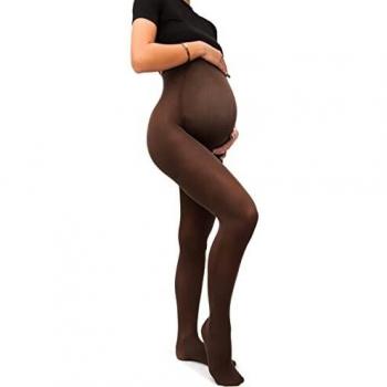 sofsy Medias Opacas de Maternidad – Ajuste súper cómodo para todas las etapas del embarazo 50 den Cappuccino 4 - Large