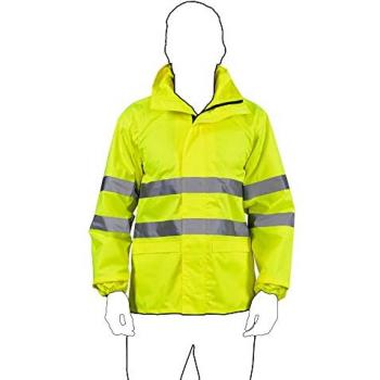 Chaqueta de Lluvia Amarilla Alta Visibilidad Modelo Pólux Talla M
