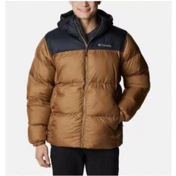 Columbia Men's Puffect Hooded Jacket Marrón Acolchada con Capucha