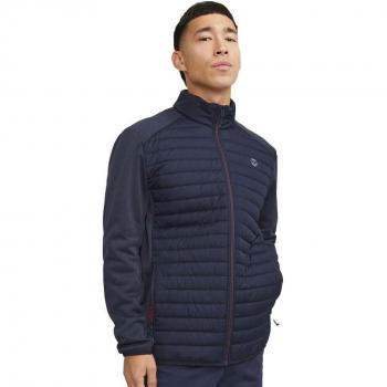 Jack & Jones Men's Multi Quilted Down Jacket - Navy Blazer - M