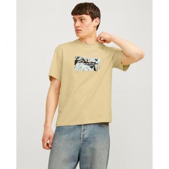 Camiseta de hombre Jack & Jones con mangas cortas y print frontal, modelo 12256717, diseño con cuadro print floral