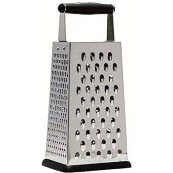 masterclass Non-Slip Stainless Steel Box Grater with Handle, 24.5 cm